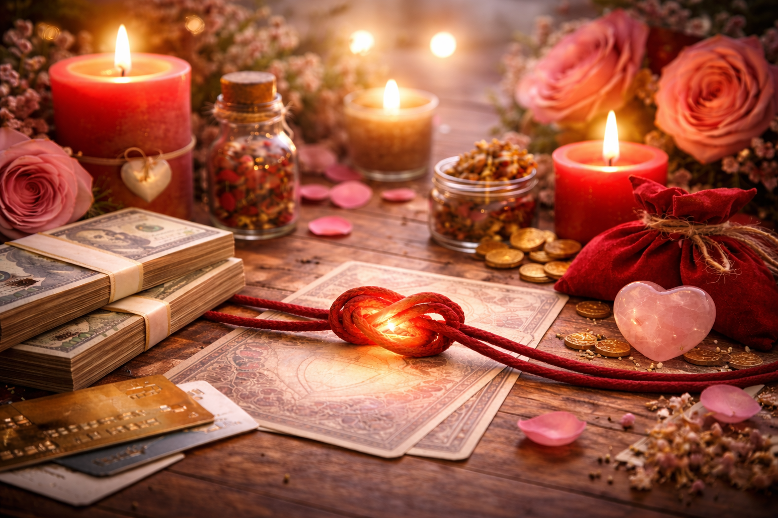 Pareja adulta conversando en un ambiente cálido y sereno, con velas encendidas y luz suave, evocando reconciliación y acompañamiento emocional